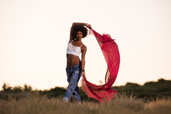 african-american-woman-dancing-with-red-scarf
